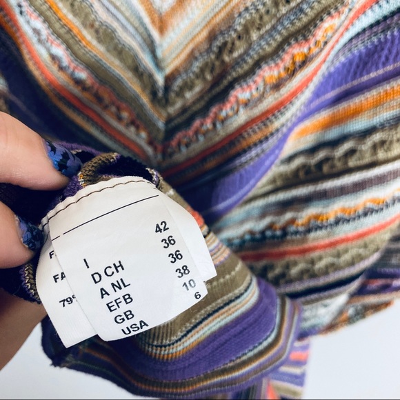 Missoni knit top keyhole dolman sleeve 6 designer - Picture 4 of 8